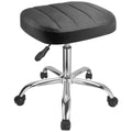 JOSTZHXIN Black Square Swivel Stool Height-Adjustable Rolling Chair, Rolling Stool for Work SPA Shop Massage, Office Tattoo Spa Shop Chair