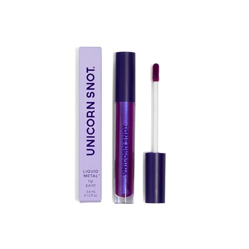 UNICORN SNOT Liquid Metal Lip Paint | Intense Pigment, Non-drying, Metallic Lip Color Makeup | Vegan & Cruelty-free Lip Makeup - BOOM (Atomic Purple)