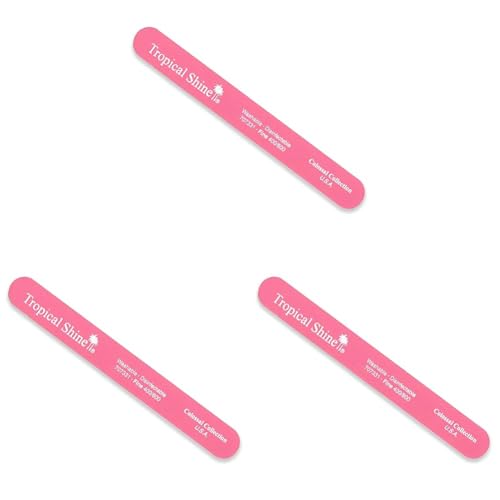 File Fine Extra Fine - 400-600 Pink by Tropical Shine for Women - 1 Pc File (Pack of 3)