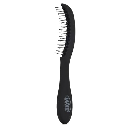 Wet Brush Men's Detangling Comb, Black, Wide Tooth Comb for Dry & Wet Hair, Ultra-Soft IntelliFlex Bristles, Men's Detangler, All Lengths, Everyday Hair Care Routine