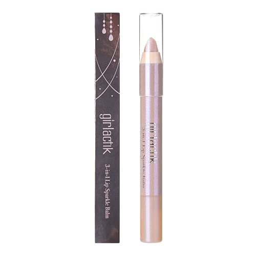 Girlactik 3-in-1 Lip Sparkle Balm - Luxurious Gloss Trio for Radiant Lips and Elegant Shine (Twinkle)