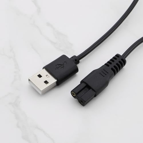 eMagTech 2Pcs 5V Shaver Trimmer USB Charger Cable Replacement Part Compatible with Brio Beardscape Hair Shaver Trimmer Power Cord and Other Shaving Tools