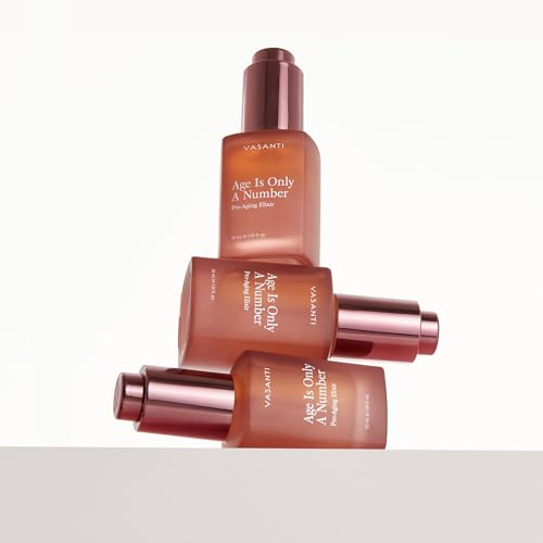 VASANTI Age Is Only A Number Elixir ? Anti-Aging Treatment Serum for Wrinkles, Dullness, and Hydration ? Paraben-Free, Vegan, Clean Skincare for Radiant, Youthful Skin