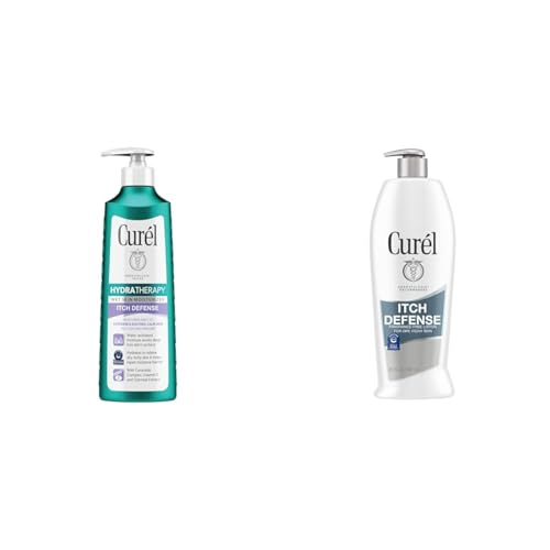 Curel Hydra Therapy, Itch Defense Moisturizer, Wet Skin Lotion, 12 Ounce & Itch Defense Calming Body Lotion, Moisturizer for Dry, Itchy Skin, Body and Hand Lotion
