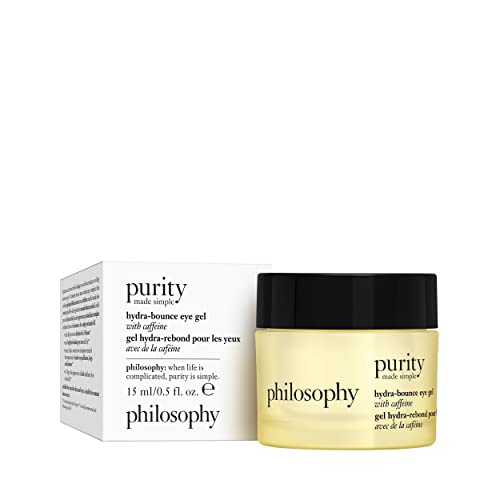 philosophy purity made simple hydra-bounce eye gel - with meadowfoam seed oil, shea butter & gingko extract ? provides 24-hour hydration for brighter & smoother skin - 0.5 fl oz