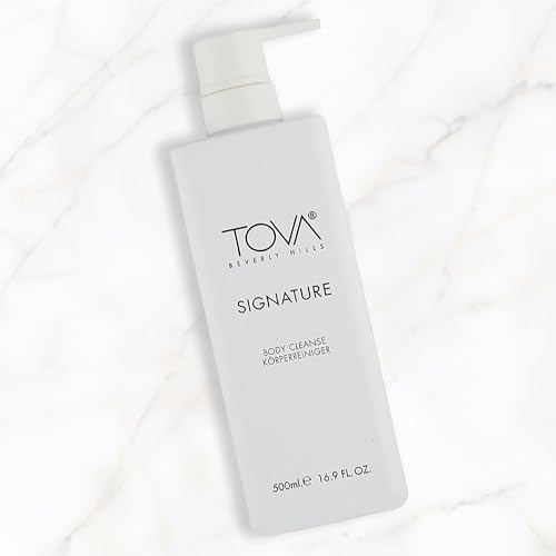 Tova Signature Body Cleanse with Pump ? Moisturizing Fresh & Floral Shower Gel for Women ? Cornflower Sea Fennel ? USA-Made & Cruelty-Free ? 16.9 fl oz