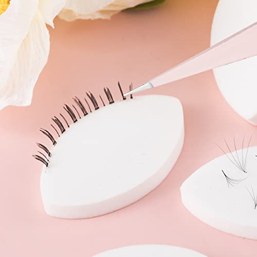 OIIKI 10Pcs Eye Shaped Practice Sponge, 7mm Lash Exercise Sponge, Practice Sponges, Lash Map Sponge for Beginners Makeup Eyelash Lash Extensions Supplies for Women