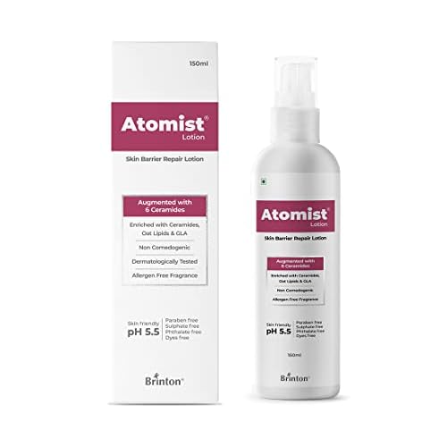 Atomist Skin Barrier Repair Lotion | Enriched with Ceramides, Oat, Lipids, and GLA | Restores & Protects Skin Barrier for Smooth, Hydrated (150gm / 5.02 Oz)