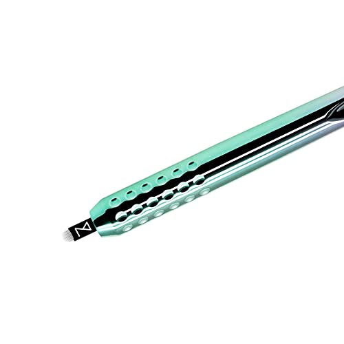 PACK OF 10 - Mellie Microblading Disposable Microblading Pen with Pigment Sponge Disposable Tool For Creating Eyebrows Microblading Supplies (Rainbow, U18 .18mm)