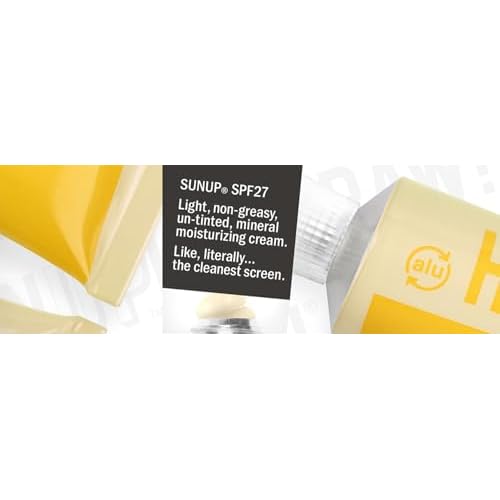 Hurraw! SUNUP Mineral Moisturizing Sunscreen, SPF 27: 100% Natural and 57% Organic. Zinc oxide broad spectrum UVA and UVB protection. Unscented, No chemical SPFs, light, non-greasy. Made in USA.
