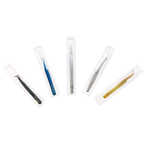 Canadian Stainless Steel 12cm Semi Curve Eyelash Tweezers M-PK14-8004