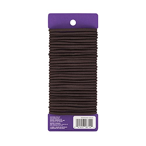 Goody Ouchless Goody Hair Ouchless Women's Hair Braided Elastics 4mm for Medium Hair, Brown, 32 Count (Pack of 2)