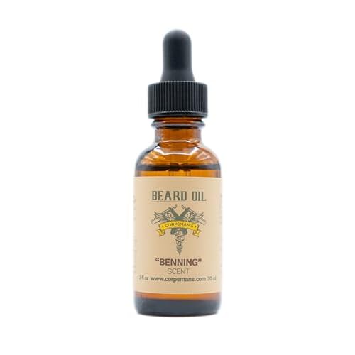 Corpsman's BEARD OIL | Nutrient Rich Oils to Promote Beard Growth and Hair Health | Four Different Scents | 2 Ounces / 30 ml (BENNING)