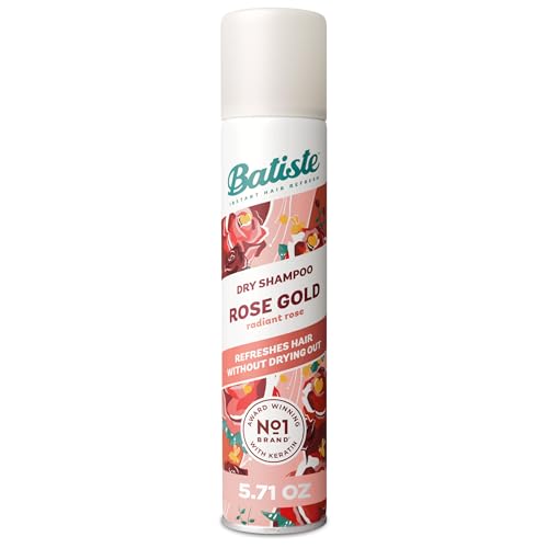 Batiste Dry Shampoo, Rose Gold, Refresh Hair and Absorb Oil Between Washes, Waterless Shampoo for Added Hair Texture and Body, 5.71 oz Dry Shampoo Bottle