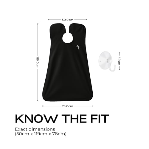 Beard Butler¢ç 'The Original' Beard Bib Apron ? Beard Hair Catcher for Men ? Grooming & Shaving Apron with Strong Suction Cups ? Beard Gift for Husband, Boyfriend ? Includes Travel Case