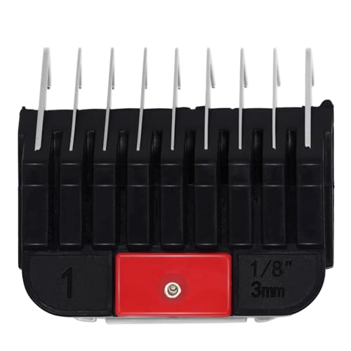 Professional Animal Stainless Steel Attachment Guide Guard Combs for A5 Style Detachable Blade Pet Groomers, 1/8"-1" Compatible with Wahl KM Series Andis AG BG Oster A5 A6 Animal Clippers (#1-1/8")