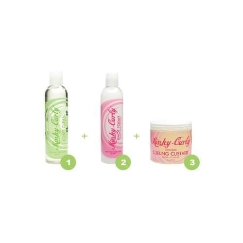 Kinky Curly Combo! (Come Clean 8oz & Knot Today & Curling Custard 8oz)