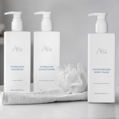 Aria Moisturizing Body Wash - Scented with Cedarwood, Green Mandarin, Lavender - Vegas Hotel Body Wash - 10 oz