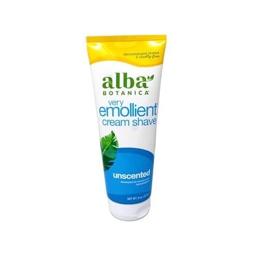 Alba Botanica Very Emollient Cream Shave, Unscented, 8 Oz