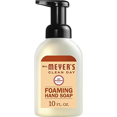 MRS. MEYER'S CLEAN DAY Foaming Hand Soap, Oat Blossom, 10 Fl Oz (Pack of 6)
