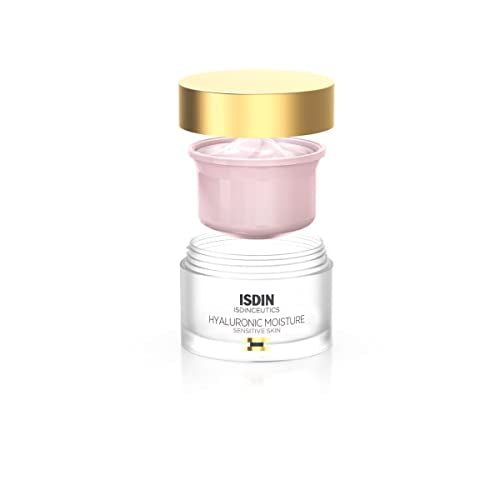 ISDIN Isdinceutics Hyaluronic Moisture Sensitive Skin Calming Daily Face Moisturizer with Hyaluronic Acid 1.76 OZ (Eco-Refill)