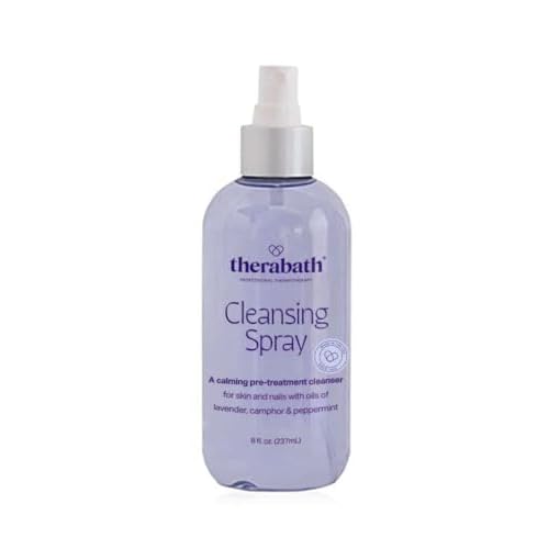 Therabath Pre-Treatment Cleansing Spray for Skin and Nails, with Oils of Lavender, Camphor, and Peppermint for Professional, Home, and Spa, Made in The USA, 8 fl. oz.