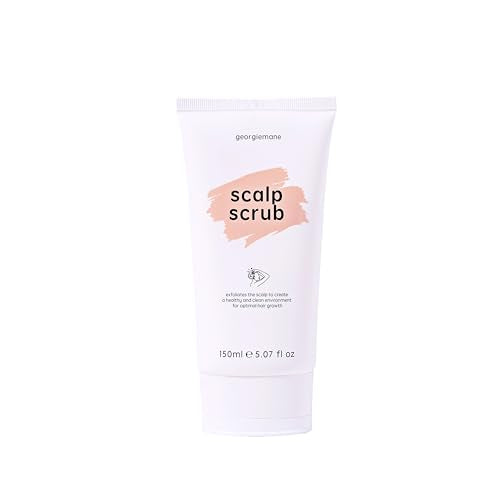 Georgiemane Scalp Scrub, 5.07 Fl Oz - Exfoliates Scalp with Caffeine, Sugar, and Coconut Oil, 100% Vegan & Cruelty-Free