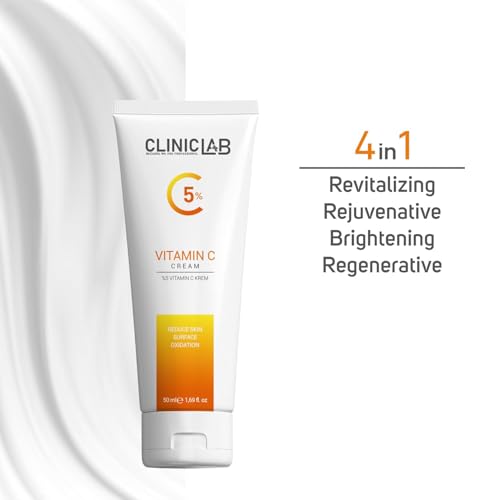 5% Vitamin C & Glow Cream - Skin Brightening & Dark Spot Face Cream for Women and Men (1.69fl oz)
