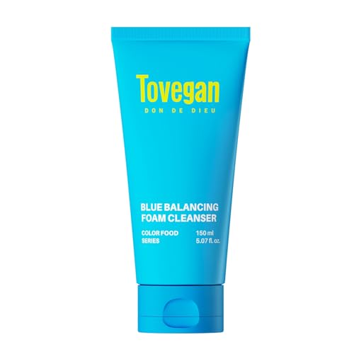 Blue Balancing Foam Cleanser | Acne-Relief Face Wash | Soft Dense Microbubble Foam | Blue Food Complex | Gentle Daily Cleanser 5.07 fl oz