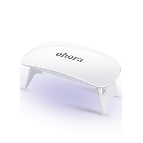 ohora Care LED Lamp for Semi Cured Gel Nail Strips - 6W Max, 2 Timers (45s / 60s), Portable Lamp for Curing Gel Nail Art, for Gel Stickers and Strips Only