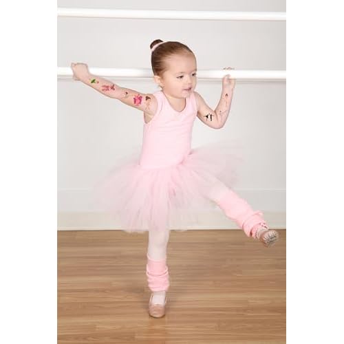 300 Ballet Dance Tattoos Temporary Stickers Dacing Dance Movements Ballerina Baby Shower First 21st Birthday Party Decorations Supplies Tattoos Temporary(24 Sheets)