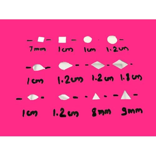 Teraiya's 12 Shape Mirrors for lippan Art and Art Craft Work | Wall Decor | Mandala Art |Decorative Items (1200 Pcs)