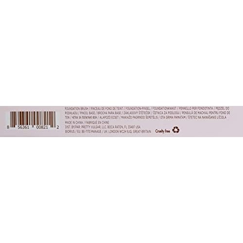 Pretty Vulgar Flawless Wand Foundation Brush, Vegan Makeup Brush for Liquid, Cream and Powder, Streak-free and Flawless Finish, Cruelty-Free Bristles