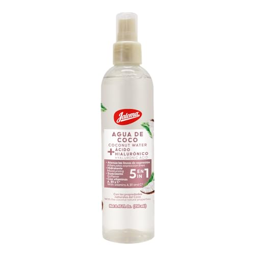 Jaloma Agua de Coco, Coconut Water with Hyaluronic Acid, Moisturizing Blurs Expression Lines, 2 Pack, 8.45 Fl Oz Each Bottle