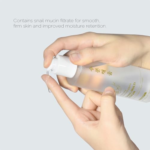 PRETTYSKIN Snail Mucin Serum for face 5.07fl.oz (150ml) Toner+Emulsion+Serum+Cream | Korean Skin Care