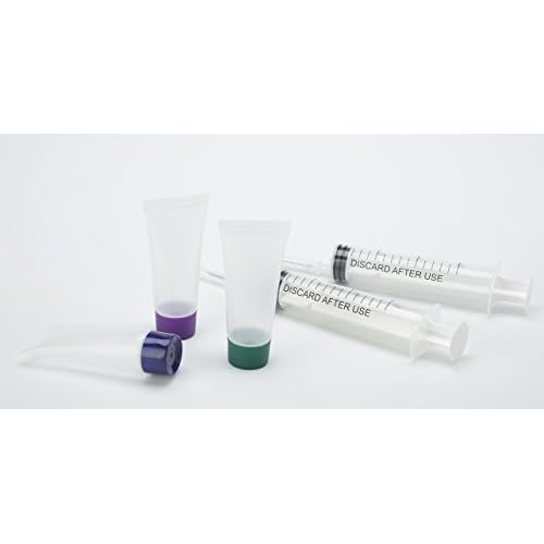 Travelwell ECO Amenities 25ml Clear Plastic Empty Bottles with Screw Cap BPA-free Set of 50 With Injector Syringes