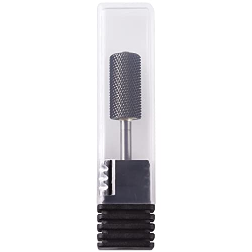 USA PANA Professional 3/32" Shank Size - Crystal Top Small or Large Barrel Carbide Bit - Nail Drill Bit for Dremel Machine - (Large Barrel, Fine Grit, Black)