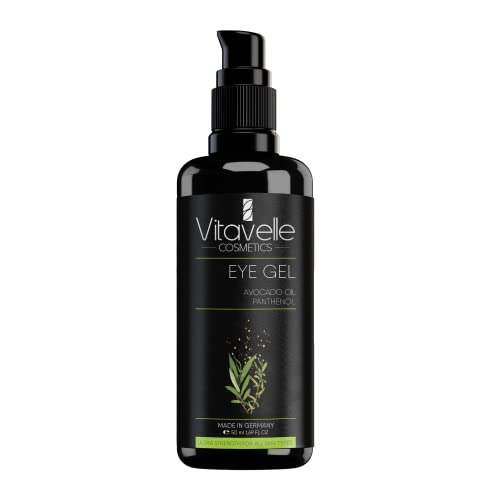 VITAVELLE Under Eye Gel for Puffiness, Wrinkles, Dark Circles ? Under Eye Moisturizer & Eye Depuffer with Allantoin, White Willow Bark, Avocado Oil & Panthenol ? Eyebags and Dark Circles Remover