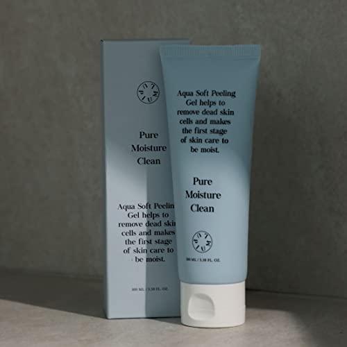 LU'PIUM Aqua Soft Peeling Gel - Dead Skin cell Remover Face Scrub for Sensitive Skin with natural ingredients - 8 types of hyaluronic acids, Glyceryl Clucoside, Seaweed extract, Rice extract 3.38 Fl. Oz