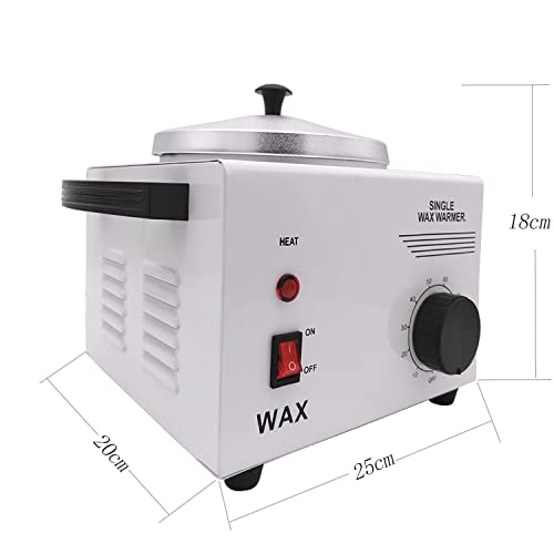 Single Pot Wax Warmer Professional Electric Wax Heater Machine Facial Skin SPA Equipment with Adjustable Temperature Set with Wood Craft Sticks£¨50 Pcs£©