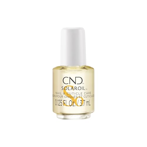 CND SolarOil Cuticle Oil, Natural Blend Of Jojoba, Vitamin E, Rice Bran and Sweet Almond Oils, Moisturizes and Conditions Skin, Pack Of 1, 0.125 fl oz