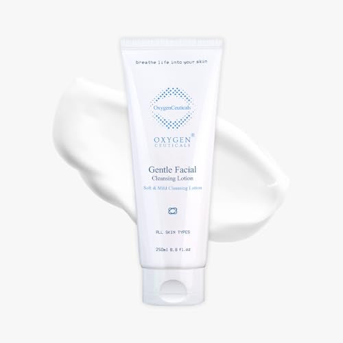 OxygenCeuticals Gentle Facial Cleansing Lotion ? Hydrating Cleanser for Sensitive & Dry Skin, Removes Makeup Residue & Impurities Without Greasy Feel, Enriched with Botanic Oils 8.8 fl.oz (250ml)