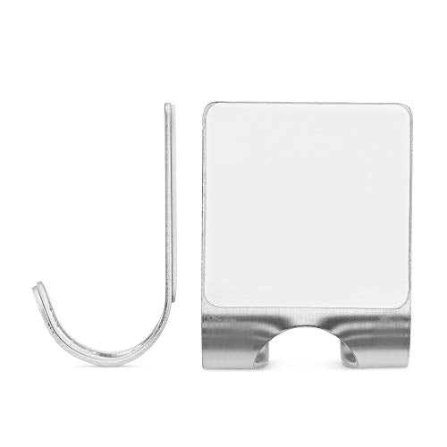 kwmobile 2x Razor Holder- Self-Adhesive Aluminum Alloy Shaver Wall Mount - Bathroom Organizer for Showers - Silver