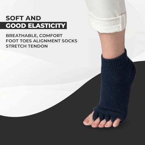 Happy Feet Toe Separator Socks - Comfortable Alignment Socks ? Washable Massage Socks