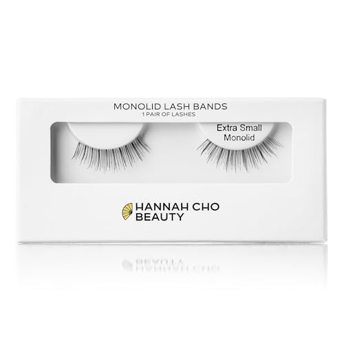 Best Lashes for Monolids - Very Small Size, Natural Eyelid Lifting Strip False Lashes - Made From Real Hair - Safe For Sensitive Eyes - Hannah Cho Beauty