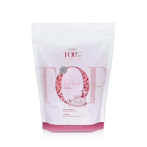 Italwax Top Line Pink Pearl Hard Wax Beads 1.65 lb (750 g) ? Semi-Creamy Unscented Hard Wax for Facial Areas, Strong from First Pull, Suitable for Sensitive Skin, Professional Use ? Made in Italy
