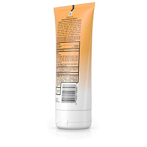 Neutrogena Oil-Free Acne Face Wash Cream Cleanser, 2% Salicylic Acid Acne Treatment, Daily Facial Cleanser for Acne-Prone Skin, 6.7 fl. oz (Pack of 2)