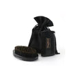 Portable Black Soft Bristle Hair Beard Brush and Comb Set