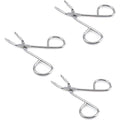 3Pcs Silver Stainless Steel Eyebrow Tweezers Scissors- Professional Shaped Slant Tip Tweezer Clip Hair Plucker for Hair and Eyebrows Personal Care, Shave and Hair Removal