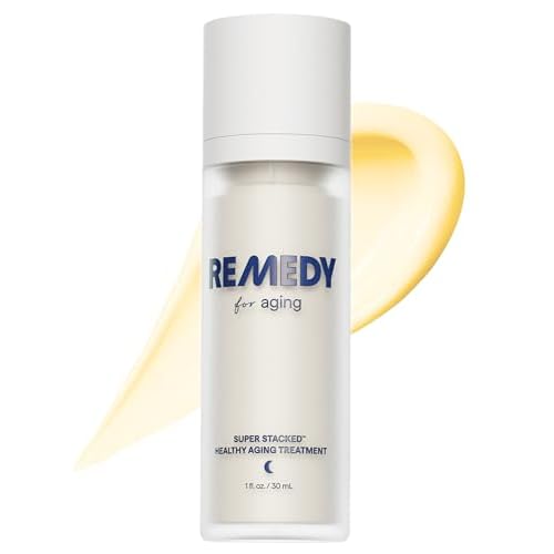 Remedy for Healthy Aging - Retinal, Resveratrol, Glycolic Acid, Argireline, Ferulic Acid, Matrixyl 3000 - Anti-Aging Treatment for Wrinkles, Uneven Texture & Tone - By Dermatologist Dr. Shah